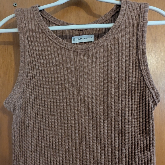 Everlane Ribbed Knit Maxi Dress - Brown - Picture 3 of 5